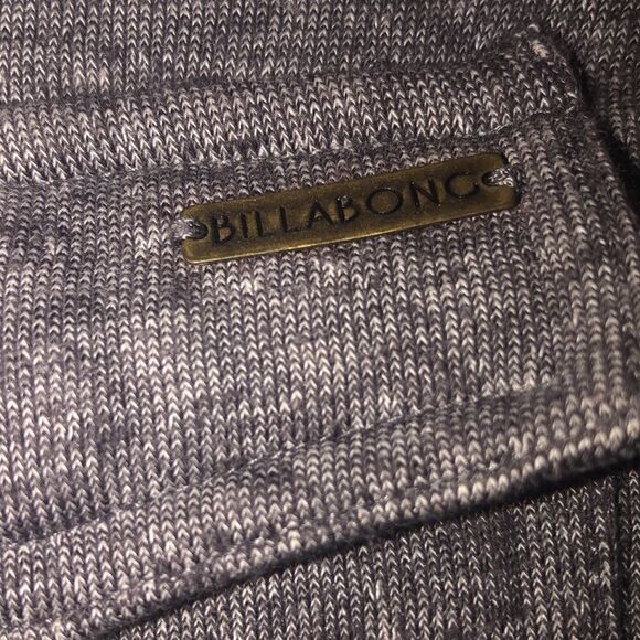 Billabong Gray Zip Up Cotton Moto  Jacket Peacoat Button Detail Fleece inside. - Picture 17 of 17